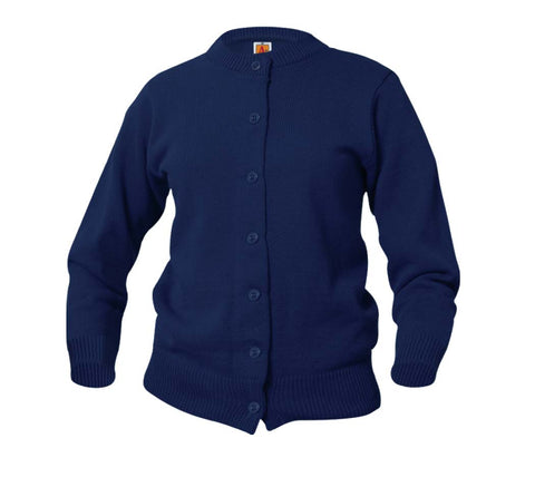 Crewneck Cardigan Navy