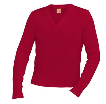 V-Neck Pullover - w/ School Logo - Prescott