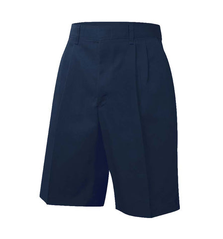 Pleated Twill Short Navy