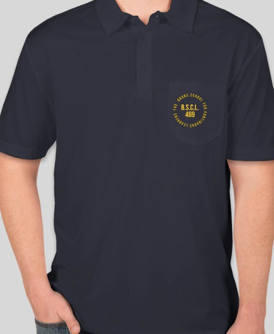 P469X Short Sleeve Polo Shirt - Navy - With School Logo