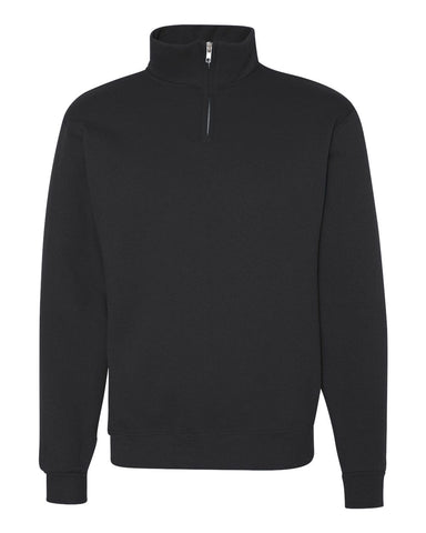 Fleece Quarter-Zip Pullover- Black - With School Logo