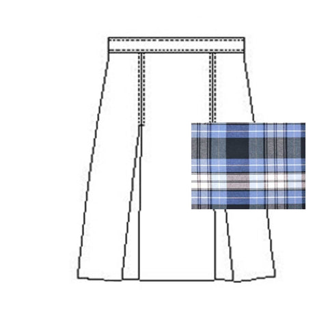 Kick Pleat Skirt - Plaid #76