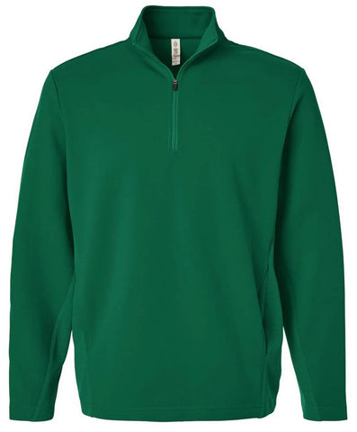 Fleece Quarter-Zip Pullover- Green - With School Logo