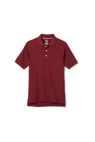 Short Sleeve Pique Polo Shirt FT- Maroon - With School Logo