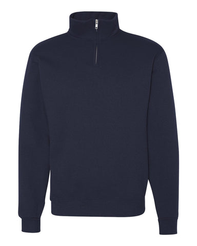 Fleece Quarter-Zip Pullover- Navy - With School Logo