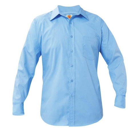 Boys Long Sleeve Dress Shirt Blue