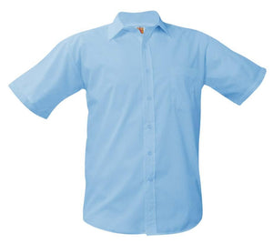 Boys Short Sleeve Dress Shirt Blue
