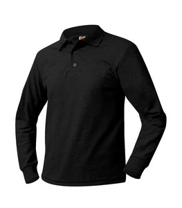 Dewitt Long Sleeve Polo Shirt Black