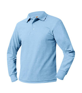 Long Sleeve Polo Shirt Powder Blue
