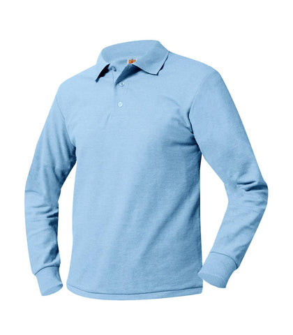 Long Sleeve Polo Shirt Powder Blue