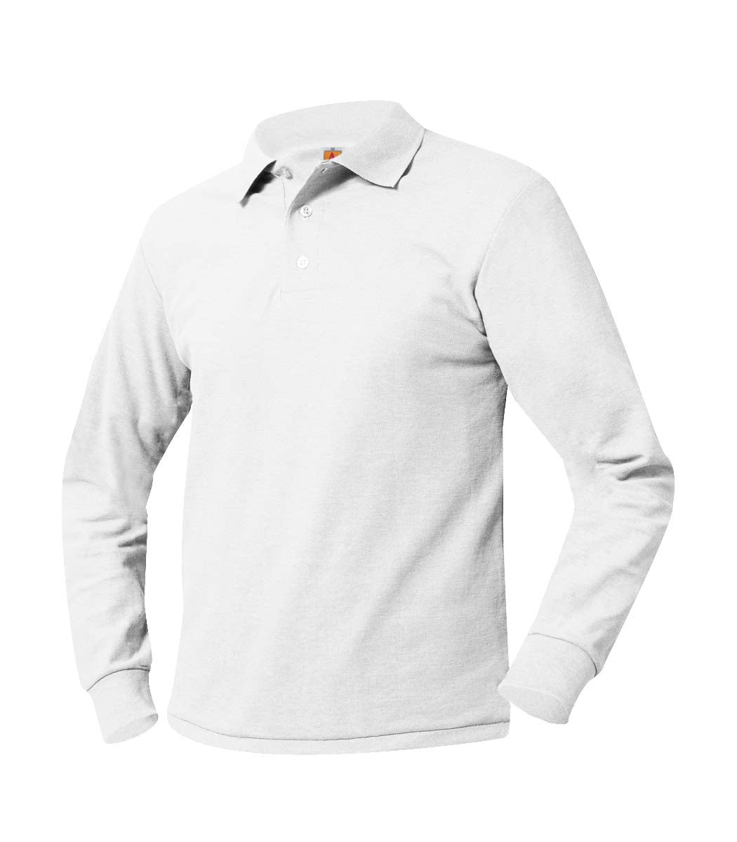 Dewitt Long Sleeve Polo Shirt White