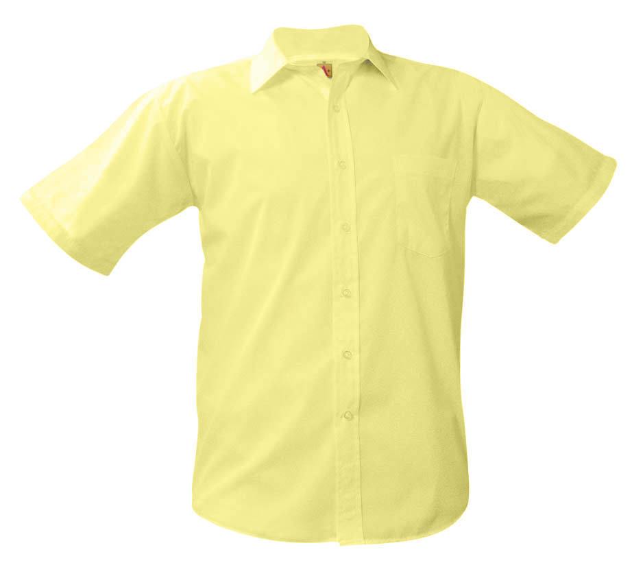 Boys Short Sleeve Dress Shirt Yellow